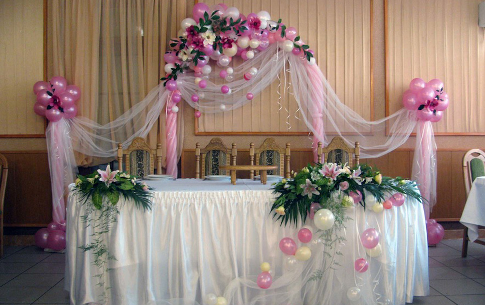 украшение свадьбы шарами